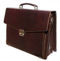 Bonded Leather Briefcase with detachable Laptop Sleeve  (8895)