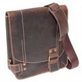 Distressed Leather Messenger Bag (92978)