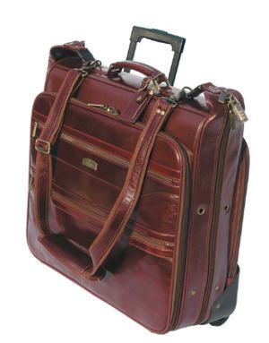 Wheeled Leather Garment Bag (36480)