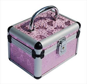 Pink Aluminium Vanity Case (L03B3)