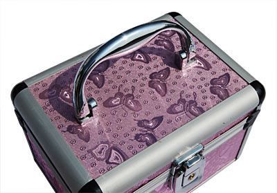 Pink Aluminium Vanity Case (L03B3)