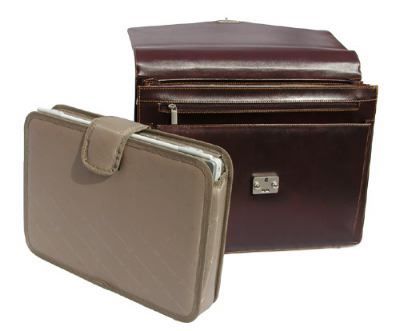 Bonded Leather Briefcase with detachable Laptop Sleeve  (8895)