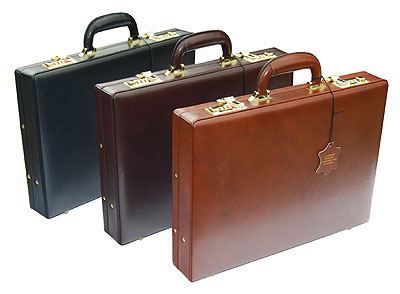 Bravo Grained Cowhide Leather Attache Case (1404)