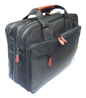 Expanding Laptop Briefcase With Brown Trim (560)