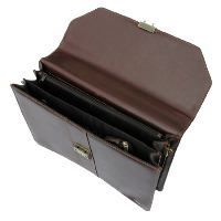 Tripple Gusset PU Flapover Briefcase (0507)