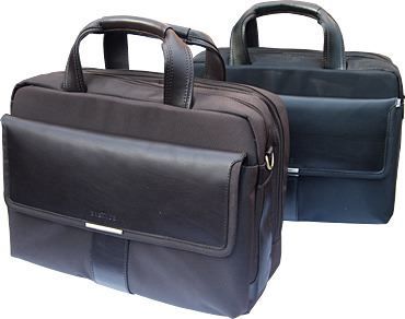 Briefcase with Genuine Calf Leather Trim (71873)