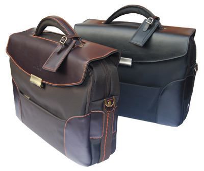 Briefcase with Genuine Calf Leather Trim (72173)