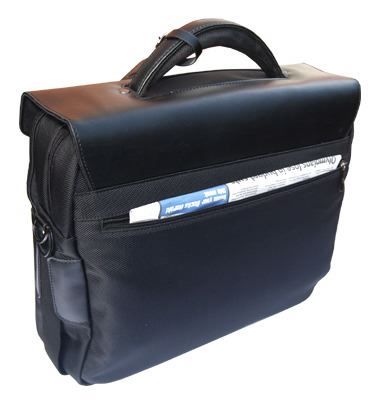 Briefcase with Genuine Calf Leather Trim (72173)