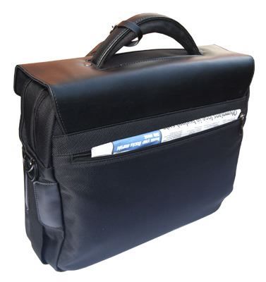 Briefcase with Genuine Calf Leather Trim (72173)